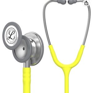 3M Littmann Classic III Monitoring Stethoscope, Lemon-Lime Tube, 27 inch